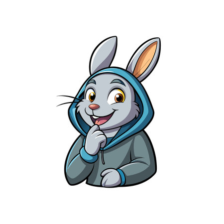 Rabbit's Exciting Geocaching Experienceのイラスト素材