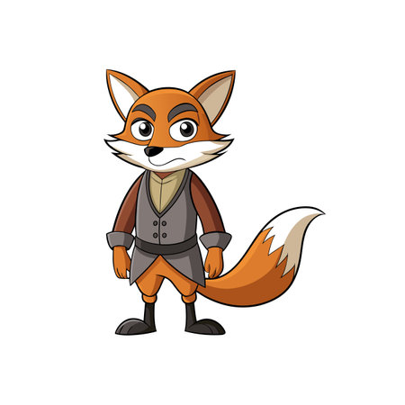 Playful Fox Choosing Hosiery Wiselyのイラスト素材