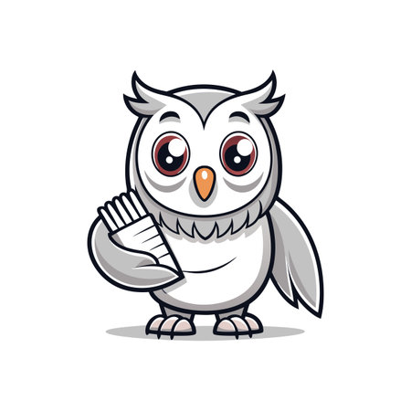Charming Owl Sculpting with Energyのイラスト素材