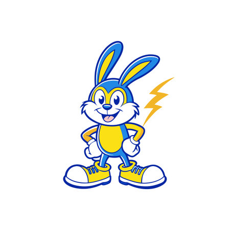 Playful Bunny Eager for Adventureのイラスト素材