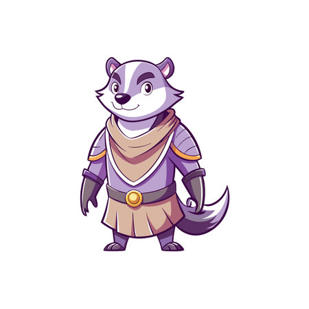 Adorable Badger Instructing in Creative Tunicのイラスト素材