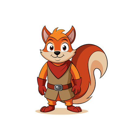 Squirrel's Crafting Adventure in Gambesonのイラスト素材