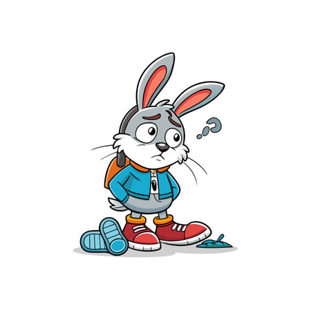 Rabbit's Musical Mixing While Questioningのイラスト素材