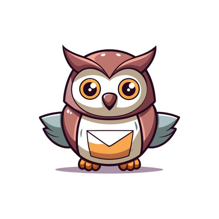 Shy Owl's Creative Collecting Experienceのイラスト素材