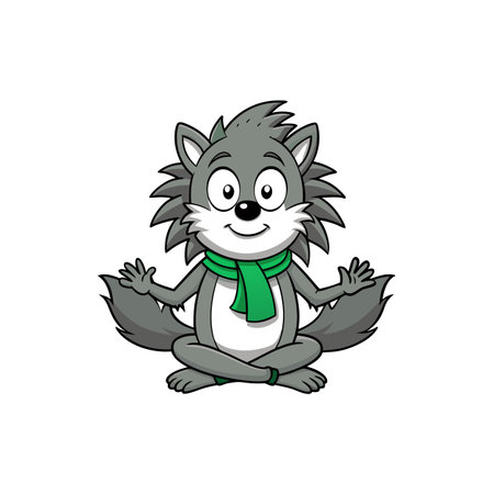 Sick Hedgehog Singing Cheerfullyのイラスト素材