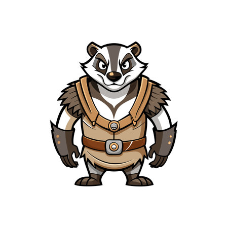 Badger's Joyful Chestplate Showing Experienceのイラスト素材