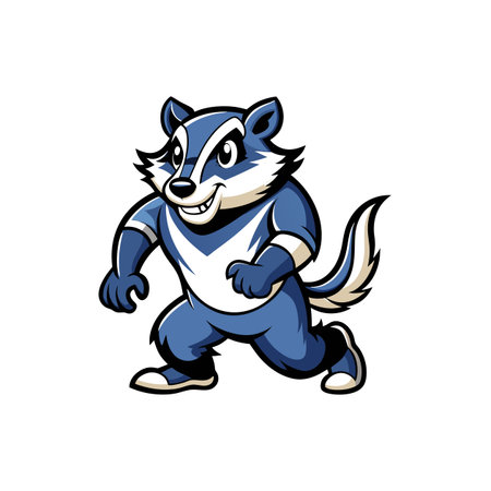 Brave Badger Stepping with Spanglesのイラスト素材