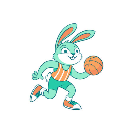 Bunny's Energetic Basketball Adventureのイラスト素材