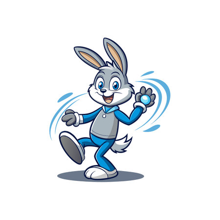 Bunny Frozen While Energetically Watching Moviesのイラスト素材