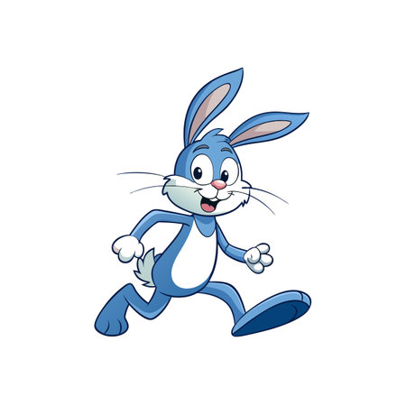 Dynamic Rabbit Running with Alertnessのイラスト素材