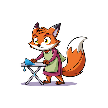 Hostile Fox Ironing Its Gemtiaraのイラスト素材