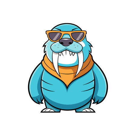 Creative Drawing of Energetic Walrus Teamのイラスト素材