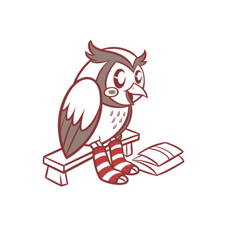 Owl in Dreamy Furniture Restorationのイラスト素材