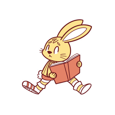 Bunny's Joyful Reading Adventureのイラスト素材