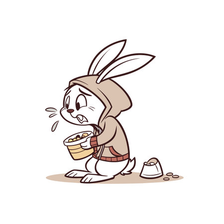 Rabbit's Heartfelt Charity Effortのイラスト素材