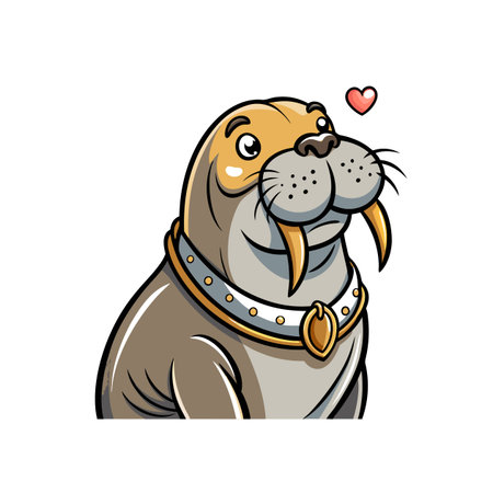 Loving Walrus Painting While Hydratedのイラスト素材