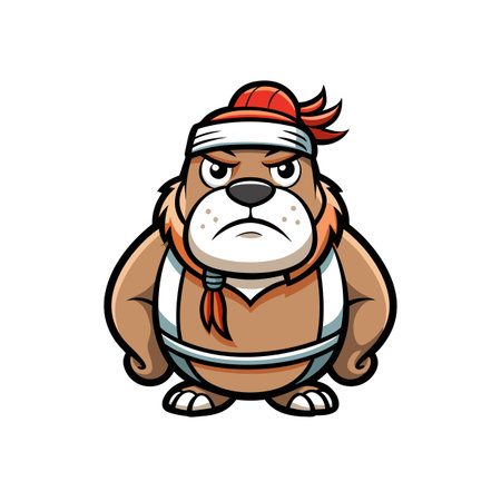 Active Walrus Creating a Cardのイラスト素材