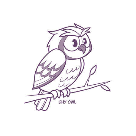 Owl's Joyful Sports Watching Experienceのイラスト素材