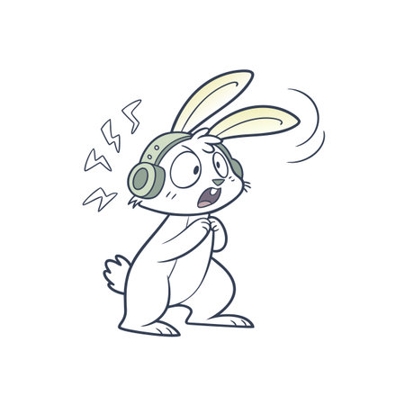 Energetic Bunny Building Models with Passionのイラスト素材