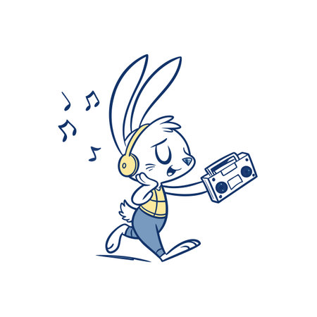 Bunny's Fun Music Mixing Experienceのイラスト素材