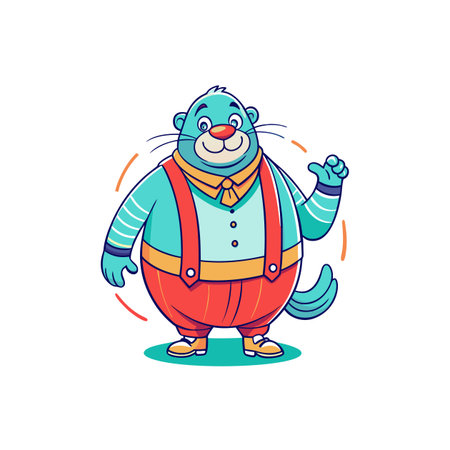 Refreshed Walrus Mixing and Spinningのイラスト素材