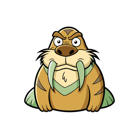 Frozen Walrus Observing Peopleのイラスト素材