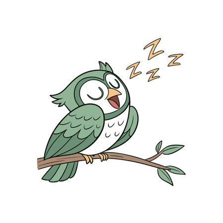 Creative Owl Crafting Comic Storiesのイラスト素材