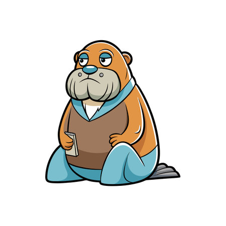 Creative Weary Walrus in Blogging Adventureのイラスト素材