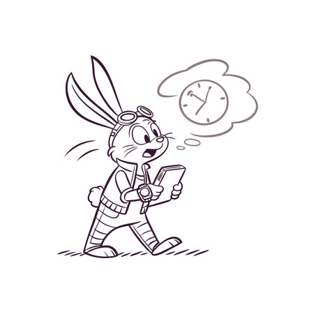 Energetic Bunny Coding with Joyのイラスト素材