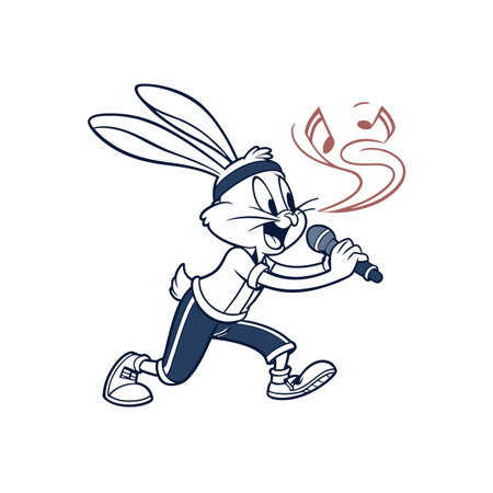 Bunny's Joyful Poetry Creationのイラスト素材