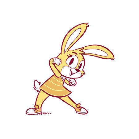 Bunny's Troubled yet Joyful Danceのイラスト素材