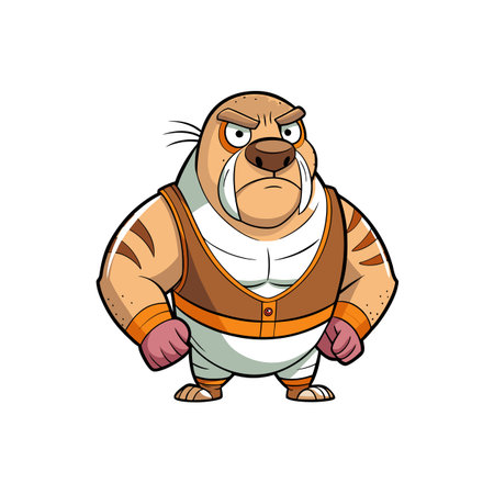 Sluggish Walrus Rowing with Confusionのイラスト素材