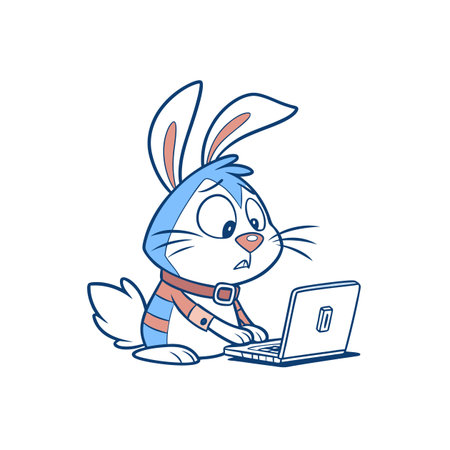Rabbit's Fun Coding Adventureのイラスト素材