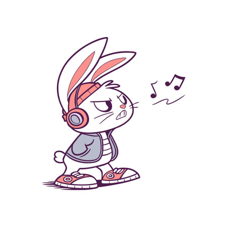 Rabbit's Confusing Music Mixing Sessionのイラスト素材