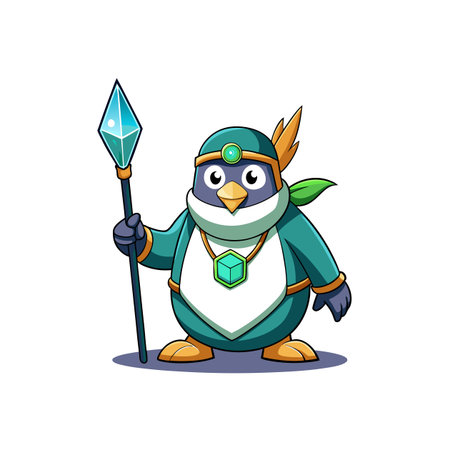 Dancing Penguin Assisting Crossingのイラスト素材