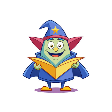 Dream Wizard Crafting Magical Origami Artのイラスト素材