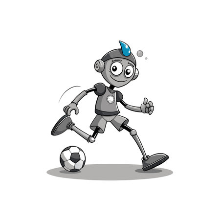 Dream Wizard Kicking a Footballのイラスト素材