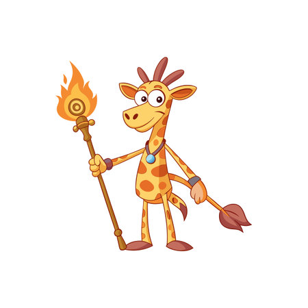 Heartwarming Giraffe Caring for Sick Animalのイラスト素材