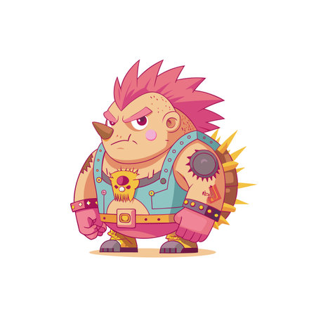 Grumpy Hedgehog Sculpting Adventureのイラスト素材