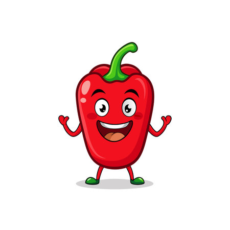 Charming Cartoon Paprika Characterのイラスト素材