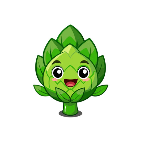 Cute Artichoke Cartoon Character Illustrationのイラスト素材