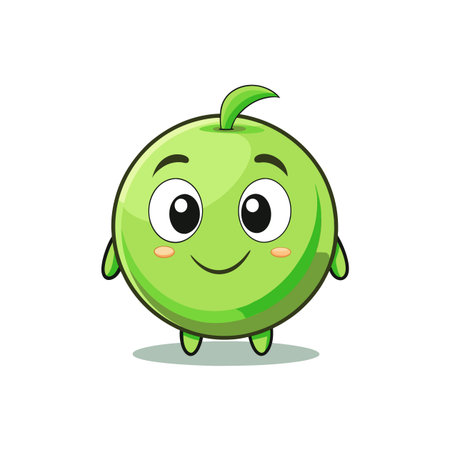 Playful Honeydew Melon Cartoon Characterのイラスト素材