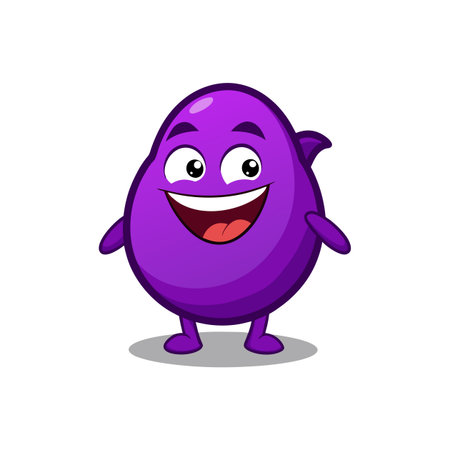 Adorable Ube Cartoon Character Illustrationのイラスト素材