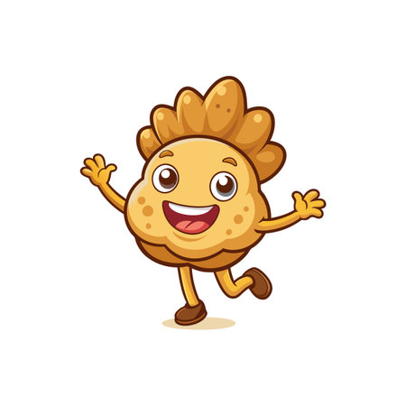 Playful Giggling Sunchoke Cartoon Characterのイラスト素材