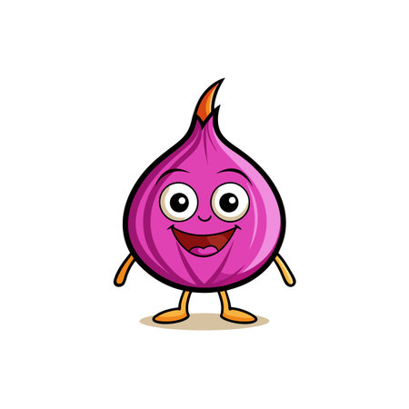 Joyful Shallot Character with Playful Designのイラスト素材