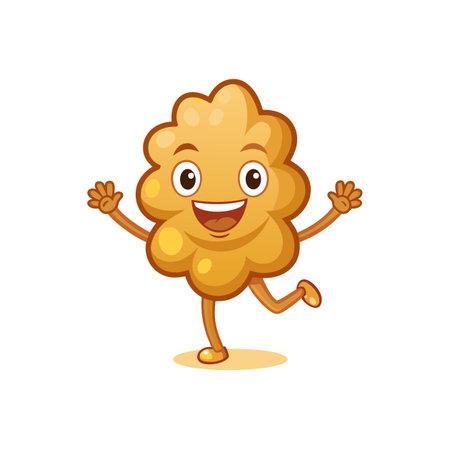 Cute Giggling Sunchoke Cartoon Characterのイラスト素材