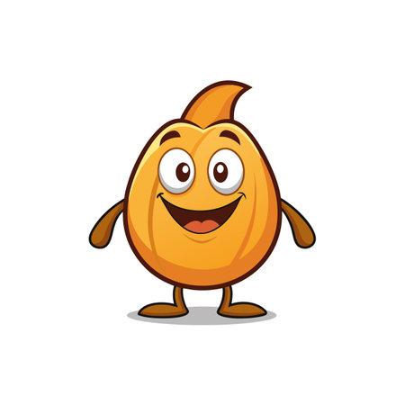 Giggling Pumpkin Seed Cartoon Character Designのイラスト素材