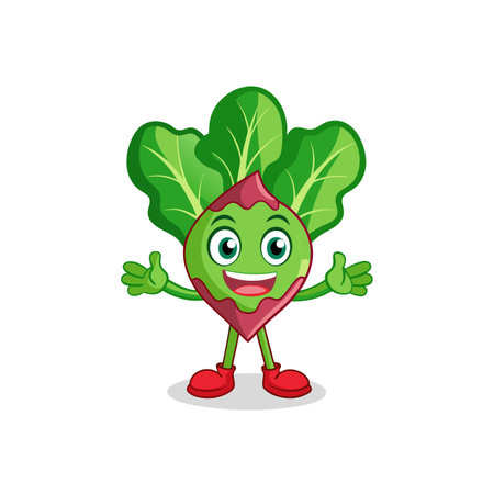 Delightful Cartoon Chard Character Designのイラスト素材