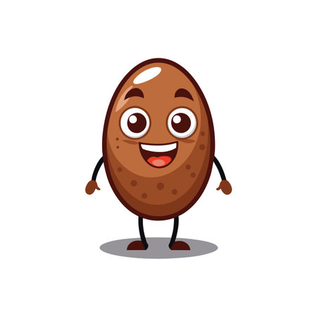 Vibrant Cartoon Chia Seed Character Artworkのイラスト素材