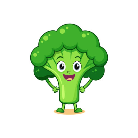 Joyful Broccolini Character with Playful Traitsのイラスト素材